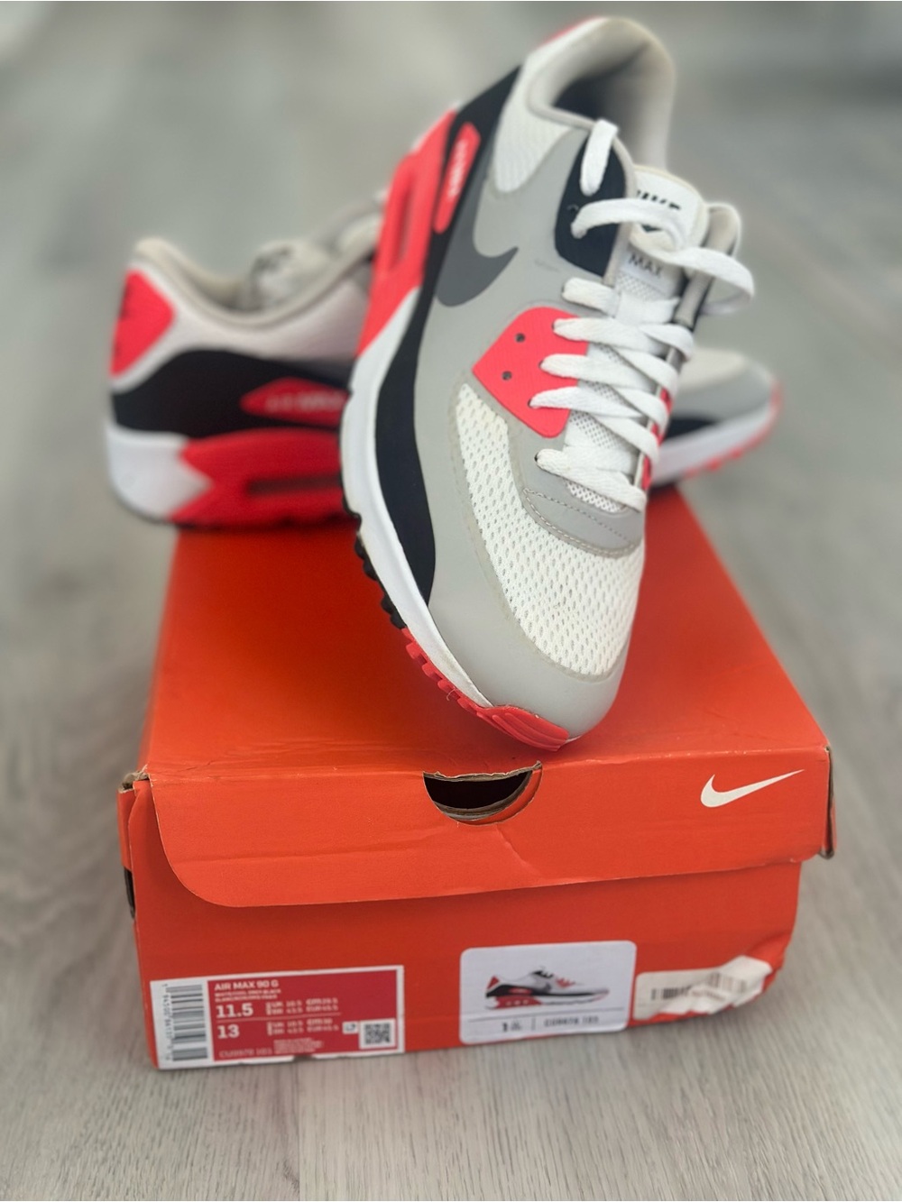 Nike Orange Shoe Box with Red Label